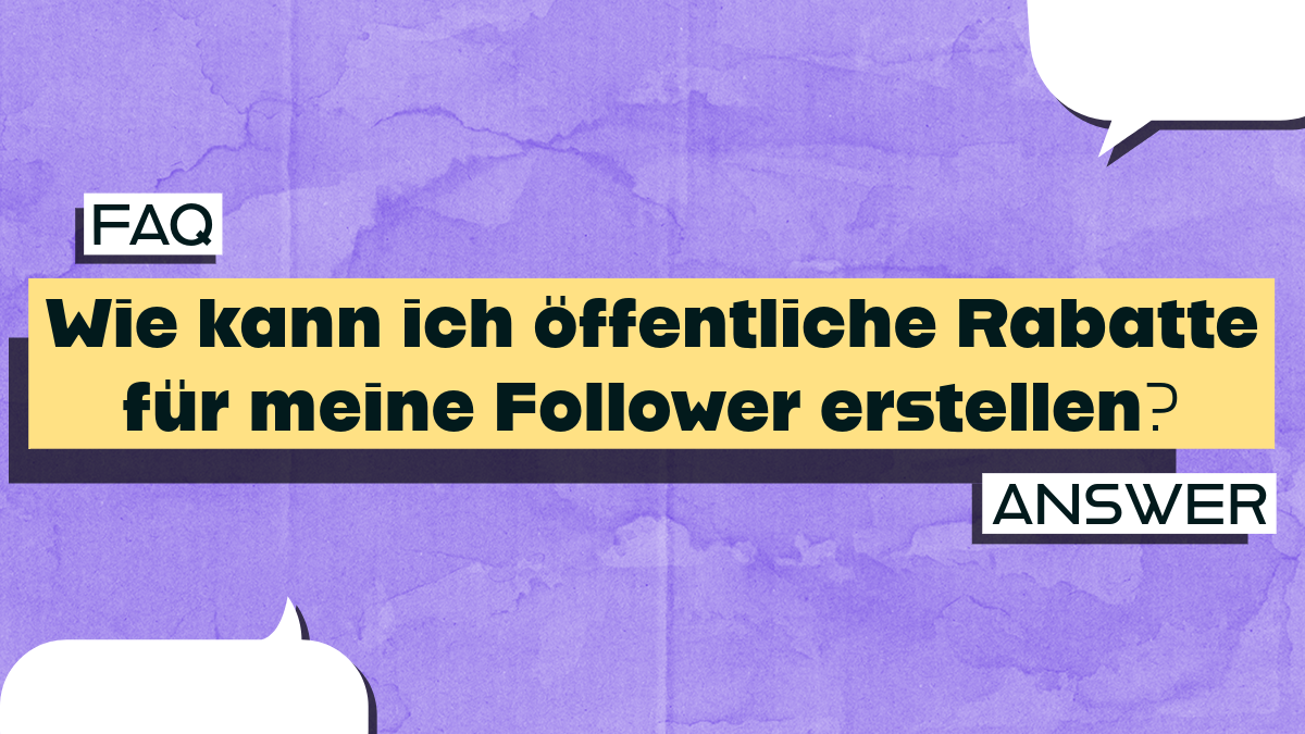Nutzung von Rabatten und Testangeboten auf F2F-Creators